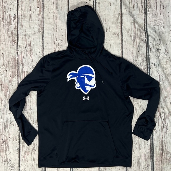 Seton Hall University Pirates Under Armour Black Hoodie College Sweatshirt - Picture 1 of 4